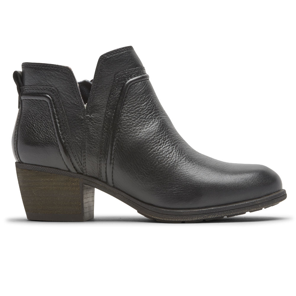 Booties Rockport Mulher Pretas - Cobb Hill Anisa V-Cut - 39184STCZ